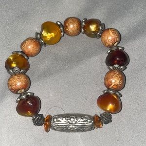 3/$25 Brown & Silver Beaded Bracelet‎